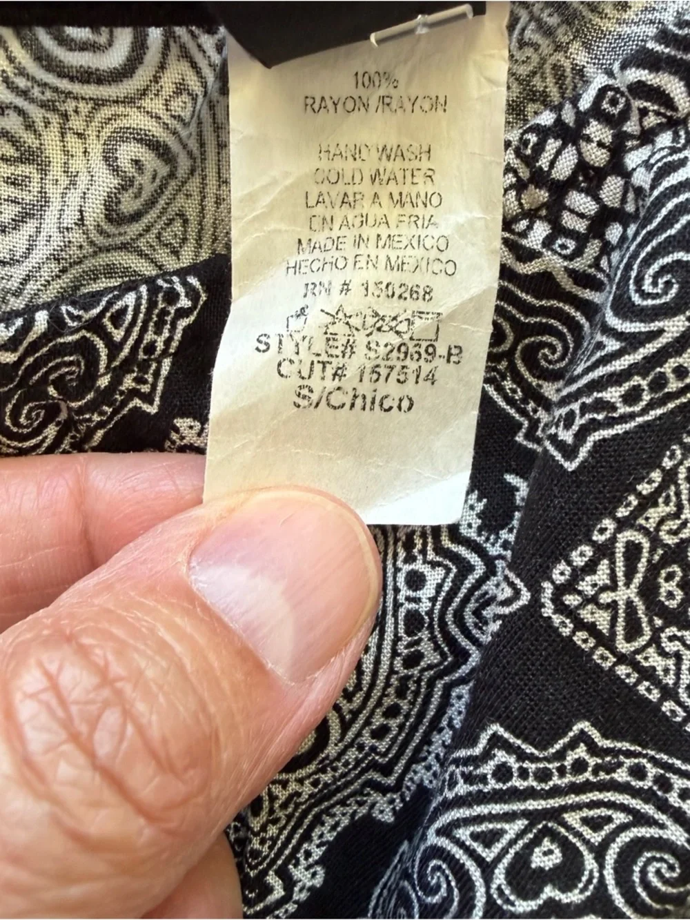 NWT Windsor Challis Boho‎ Slit Midi Skirt - Black & White Medallion - Small